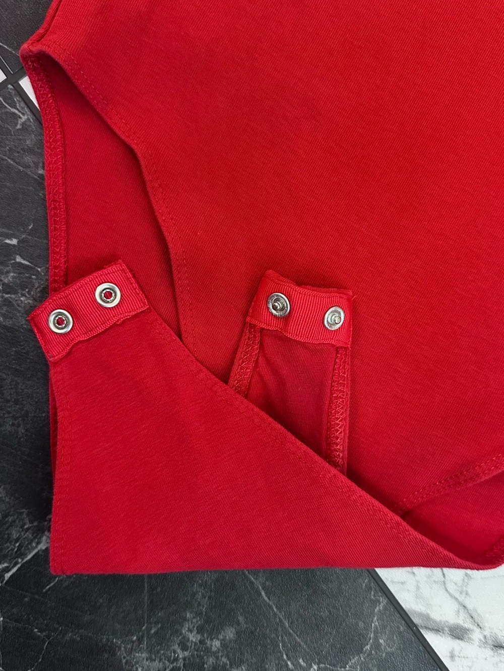 Zara Red Deep V Sleeveless Bodysuit - Picture 3 of 6